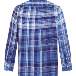 Discount ✔️ Polo Ralph Lauren Classic Fit Plaid Linen 👚 Shirt In Blue 🥰 -Industrie Shop unnamed file 1056