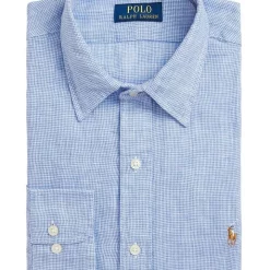 Best Pirce 😀 Polo Ralph Lauren Custom Fit Linen 👚 Shirt In Blue ⭐ -Industrie Shop unnamed file 1068