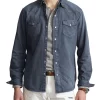 Flash Sale 🎁 Polo Ralph Lauren Classic Fit Denim Western 👕 Shirt In Navy 👏 -Industrie Shop unnamed file 1074