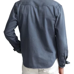 Flash Sale 🎁 Polo Ralph Lauren Classic Fit Denim Western 👕 Shirt In Navy 👏 -Industrie Shop unnamed file 1075