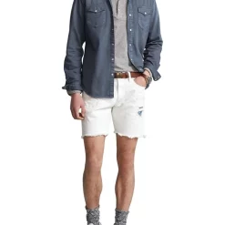 Flash Sale 🎁 Polo Ralph Lauren Classic Fit Denim Western 👕 Shirt In Navy 👏 -Industrie Shop unnamed file 1076