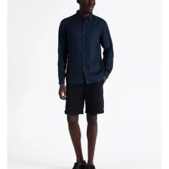 Buy 💯 Blaq Bondi Linen Long Sleeve Relaxed 👚 Shirt In Navy 🎁 -Industrie Shop unnamed file 1080