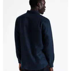 Buy 💯 Blaq Bondi Linen Long Sleeve Relaxed 👚 Shirt In Navy 🎁 -Industrie Shop unnamed file 1084