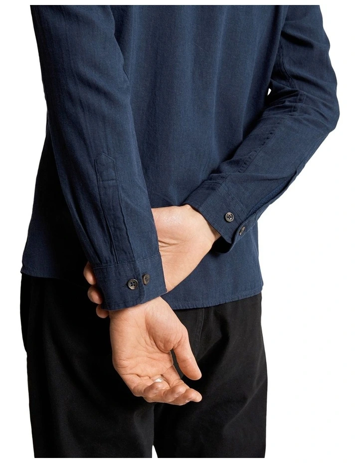 Discount π Mr Simple Soft Cotton Long Sleeve π Shirt Navy π 5 Discount π Mr Simple Soft Cotton Long Sleeve π Shirt Navy π - Image 3