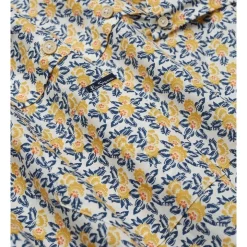 Best Sale 🧨 Ben Sherman Block Botanical Print Short Sleeve 👚 Shirt In Yellow ✔️ -Industrie Shop unnamed file 110