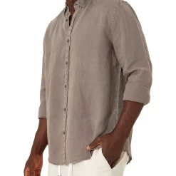 Coupon ๐ Industrie The Tennyson Linen ๐ Shirt In Brown ๐ฏ