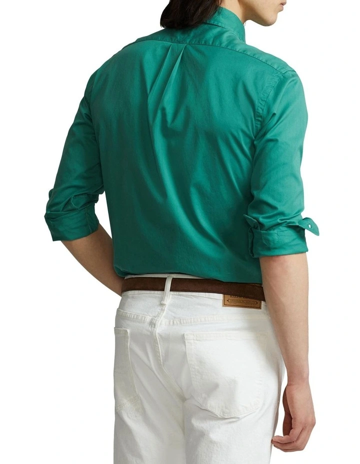 Brand new π Polo Ralph Lauren Classic Fit Garment-Dyed Twill π Shirt In Green π 4 Brand new π Polo Ralph Lauren Classic Fit Garment-Dyed Twill π Shirt In Green π - Image 2