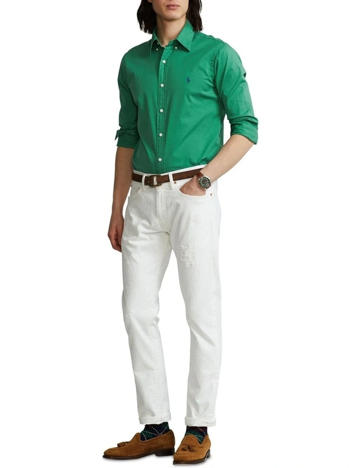 Brand new π Polo Ralph Lauren Classic Fit Garment-Dyed Twill π Shirt In Green π 5 Brand new π Polo Ralph Lauren Classic Fit Garment-Dyed Twill π Shirt In Green π - Image 3