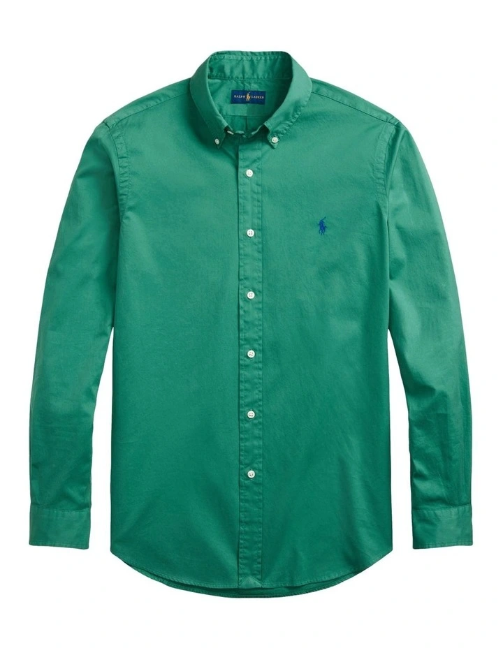 Brand new π Polo Ralph Lauren Classic Fit Garment-Dyed Twill π Shirt In Green π 6 Brand new π Polo Ralph Lauren Classic Fit Garment-Dyed Twill π Shirt In Green π - Image 4