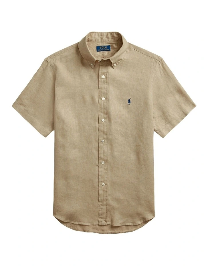 Wholesale π Polo Ralph Lauren Classic Fit Linen π Shirt In Beige π 6 Wholesale π Polo Ralph Lauren Classic Fit Linen π Shirt In Beige π - Image 4