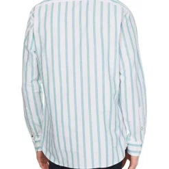 Promo 🎁 Tommy Hilfiger Bold Oxford Stripe Long Sleeve 👕 Shirt In Viridian/White 💯 -Industrie Shop unnamed file 1151