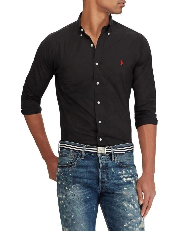 Cheapest π Polo Ralph Lauren Classic Fit Stretch Poplin π Shirt In Black π 3 Cheapest π Polo Ralph Lauren Classic Fit Stretch Poplin π Shirt In Black π
