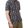 Budget 🔥 Ben Sherman Geo Tile Print Short Sleeve 👚 Shirt In Marine ⌛ -Industrie Shop unnamed file 117