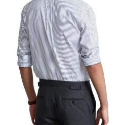 New 🎉 Polo Ralph Lauren Custom Fit Striped Poplin 👚 Shirt In Blue 😍 -Industrie Shop unnamed file 1171