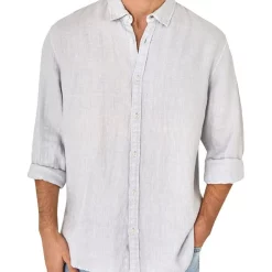 Coupon 😍 Industrie The Trinidad Linen 👕 Shirt In Posh Grey 🔔