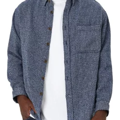 Discount ⌛ Industrie The Jackson 👚 Shirt Navy Off White ✨