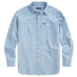 Outlet 👏 Polo Ralph Lauren Custom Fit Sportsman 👚 Shirt Blue 🧨 -Industrie Shop unnamed file 1215