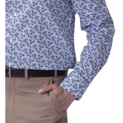 New ❤️ Henry Sartorial Floral 👚 Shirt Navy Blue ✔️ -Industrie Shop unnamed file 1219