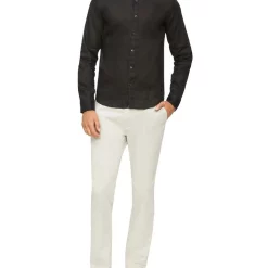 Hot Sale 🥰 Calvin Klein Nevertuck Long Sleeve Plain Linen 👕 Shirt In Black 💯 -Industrie Shop unnamed file 1261