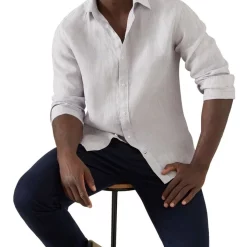 Wholesale 🤩 MJ Bale Bradfield Linen 👕 Shirt In Silver Grey 🤩