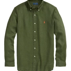Deals 🔔 Polo Ralph Lauren Classic Fit Linen 👚 Shirt In Green 🎉 -Industrie Shop unnamed file 1290
