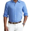 Coupon 🎉 Polo Ralph Lauren Classic Fit Linen 👚 Shirt In Blue ❤️ -Industrie Shop unnamed file 1291