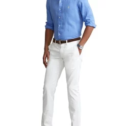 Coupon 🎉 Polo Ralph Lauren Classic Fit Linen 👚 Shirt In Blue ❤️ -Industrie Shop unnamed file 1293