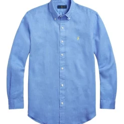 Coupon 🎉 Polo Ralph Lauren Classic Fit Linen 👚 Shirt In Blue ❤️ -Industrie Shop unnamed file 1294