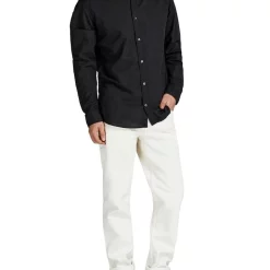 Hot Sale ❤️ Jack & Jones ☀️ Summer Long Sleeve 👕 Shirt In Black ✨ -Industrie Shop unnamed file 1306