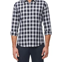 Outlet 🛒 Van Heusen Long Sleeve 2 Tone Check 👕 Shirt In Blue/White 🌟