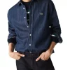 Coupon 😍 Lacoste Long Sleeve Regular Light Denim 👚 Shirt Rinse 🎉