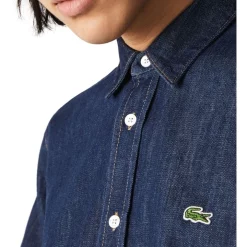 Coupon 😍 Lacoste Long Sleeve Regular Light Denim 👚 Shirt Rinse 🎉 -Industrie Shop unnamed file 1336