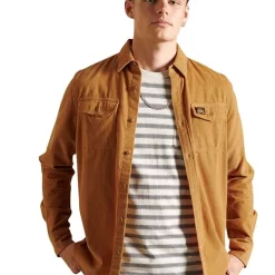 Discount 😀 Superdry Trailsman Cord 👚 Shirt Mustard 🌟