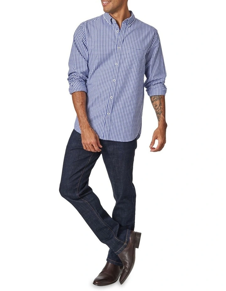 Deals π₯° Blazer Darcy Long Sleeve Oxford Check π Shirt Navy π 5 Deals π₯° Blazer Darcy Long Sleeve Oxford Check π Shirt Navy π - Image 3