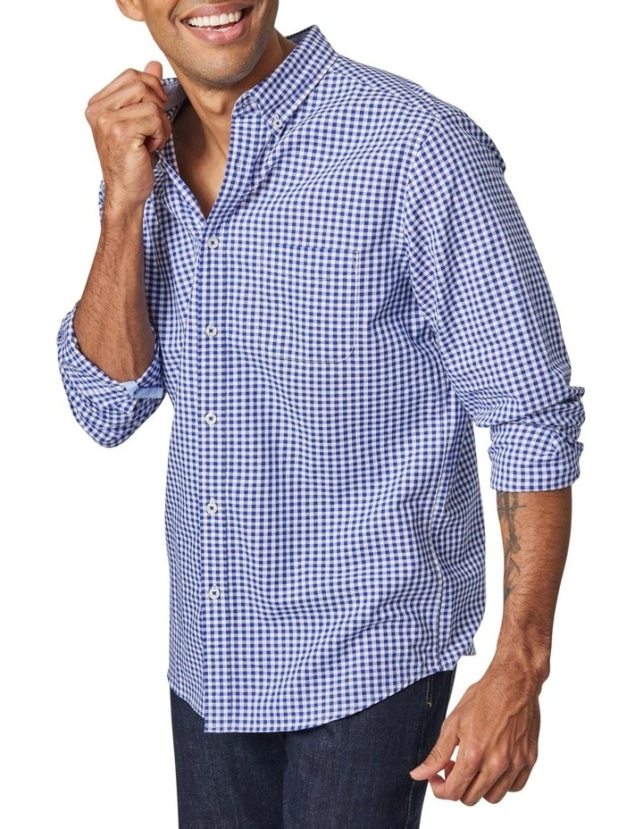 Deals π₯° Blazer Darcy Long Sleeve Oxford Check π Shirt Navy π 6 Deals π₯° Blazer Darcy Long Sleeve Oxford Check π Shirt Navy π - Image 4