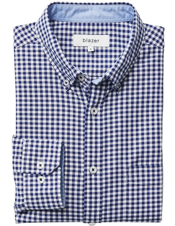 Deals π₯° Blazer Darcy Long Sleeve Oxford Check π Shirt Navy π 7 Deals π₯° Blazer Darcy Long Sleeve Oxford Check π Shirt Navy π - Image 5