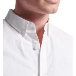 Best Pirce 🎁 Superdry Studios Linen Short Sleeve 👚 Shirt In Optic White ⭐ -Industrie Shop unnamed file 139