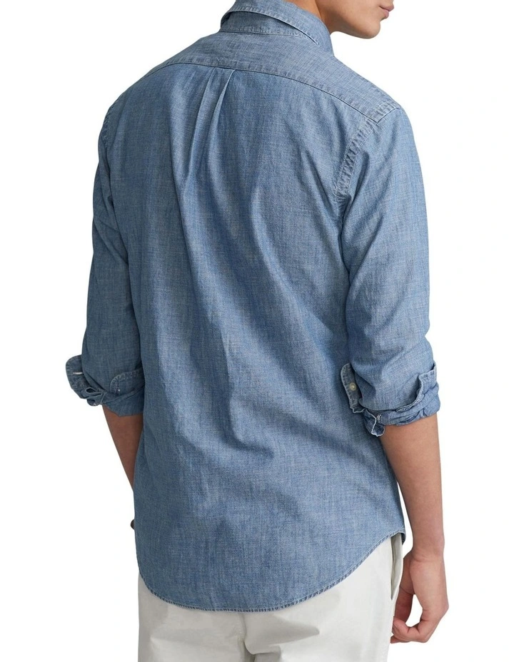 Discount π Polo Ralph Lauren Classic Fit Indigo Chambray π Shirt In Blue π― 4 Discount π Polo Ralph Lauren Classic Fit Indigo Chambray π Shirt In Blue π― - Image 2