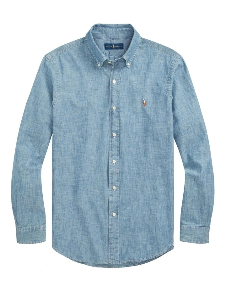 Discount π Polo Ralph Lauren Classic Fit Indigo Chambray π Shirt In Blue π― 6 Discount π Polo Ralph Lauren Classic Fit Indigo Chambray π Shirt In Blue π― - Image 4