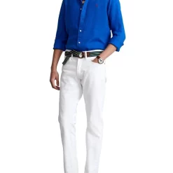 Best Sale 🛒 Polo Ralph Lauren Classic Fit Linen 👕 Shirt In Blue 😀 -Industrie Shop unnamed file 1439