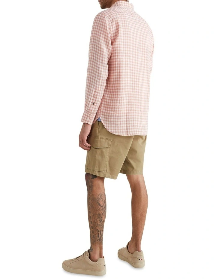 Brand new π Tommy Hilfiger Linen Gingham Long Sleeve π Shirt In Guava/Optic White π 4 Brand new π Tommy Hilfiger Linen Gingham Long Sleeve π Shirt In Guava/Optic White π - Image 2