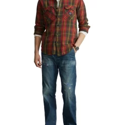 Cheap 🎁 Polo Ralph Lauren Classic Fit Plaid Flannel Workshirt In Red 🌟 -Industrie Shop unnamed file 1462