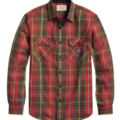 Cheap 🎁 Polo Ralph Lauren Classic Fit Plaid Flannel Workshirt In Red 🌟 -Industrie Shop unnamed file 1463