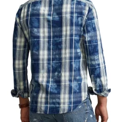 Promo ✔️ Polo Ralph Lauren Classic Fit Plaid Twill 👚 Shirt In Indigo ⌛ -Industrie Shop unnamed file 1465