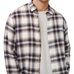 Deals 🎁 Industrie The Attwater Long Sleeve 👚 Shirt Stone In Navy ⌛ -Industrie Shop unnamed file 1485