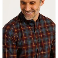 Best reviews of 😉 Reserve Rowling Brushed Check Long Sleeve 👚 Shirt In Burgundy 😉 -Industrie Shop unnamed file 1497