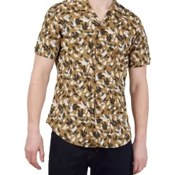 Brand new ⌛ Ben Sherman Botanical Print Short Sleeve 👕 Shirt In Green 🧨