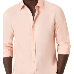 Cheap 🥰 MJ Bale Bradfield Linen 👕 Shirt In Sand Dune 🎉