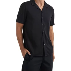 Promo 🤩 French Connection Viscose Camp Collar Classic Fit 👚 Shirt 🧨