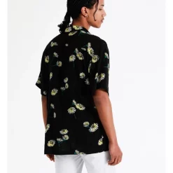 New 🥰 Jack & Jones Daisy Resort Short Sleeve 👚 Shirt In Black/Multi ✔️ -Industrie Shop unnamed file 1589